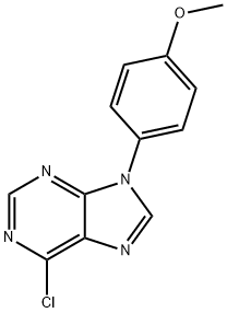 6-클로로-9-(4-메톡시페닐)-9H-퓨린 구조식 이미지