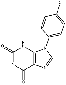 9-(4-chlorophenyl)-3H-purine-2,6-dione Structure