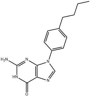 4-부틸페닐구아닌 구조식 이미지