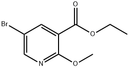 3-Pyridinecarboxylic acid, 5-broMo-2-Methoxy-, ethyl ester Structure