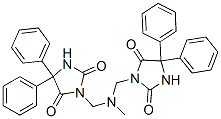 3,3'-(메틸이미노비스메틸렌)비스(5,5-디페닐이미다졸리딘-2,4-디온) 구조식 이미지