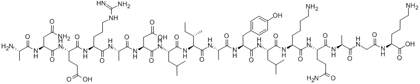 H-ALA-ASN-GLU-ARG-ALA-ASP-LEU-ILE-ALA-TYR-LEU-LYS-GLN-ALA-GLY-LYS-OH Structure