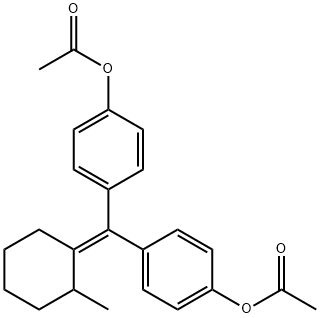 4-[[4-(아세틸옥시)페닐](2-메틸시클로헥실리덴)메틸]페놀아세테이트 구조식 이미지