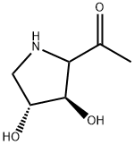 Ethanone, 1-[(3R,4R)-3,4-dihydroxy-2-pyrrolidinyl]- (9CI) 구조식 이미지