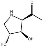 Ethanone, 1-[(2R,3R,4R)-3,4-dihydroxy-2-pyrrolidinyl]- (9CI) Structure