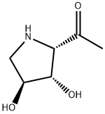 Ethanone, 1-[(2S,3S,4S)-3,4-dihydroxy-2-pyrrolidinyl]- (9CI) Structure