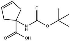 1-TERT-BUTOXYCARBONYLAMINO-CYCLOPENT-3-ENECARBOXYLIC ACID Structure