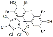 2',4',5',7'-TETRABROMO-3,4,5,6-TETRACHLOROFLUORESCEIN 구조식 이미지