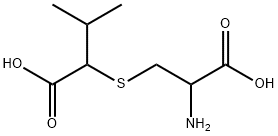 2-[(2-Amino-2-carboxyethyl)thio]-3-methylbutanoic acid Structure