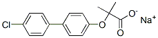 2-[(4'-Chlorobiphenyl-4-yl)oxy]-2-methylpropanoic acid sodium salt Structure