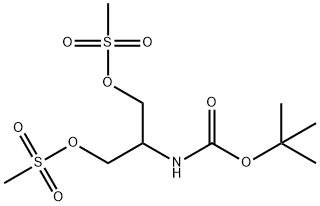 2-((tert-Butoxycarbonyl)amino)propane-1,3-diyl dimethanesulfonate Structure