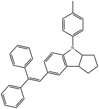 7-(2,2-Diphenylethenyl)-1,2,3,3a,4,8b-hexahydro-4-(4-methylphenyl)-cyclopent[b]indole	 구조식 이미지