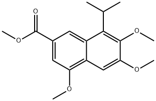 2-나프탈렌카르복실산,4,6,7-트리메톡시-8-(1-메틸에틸)-,메틸에스테르 구조식 이미지