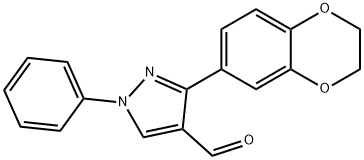 3-(2,3-DIHYDRO-BENZO[1,4]DIOXIN-6-YL)-1-PHENYL-1H-PYRAZOLE-4-CARBALDEHYDE 구조식 이미지
