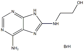 2-[(6-amino-9H-purin-8-yl)amino]ethanol hydrobromide Structure