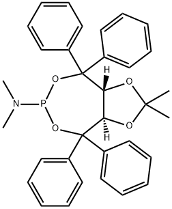 (3AR,8AR)-(-)-(2,2-DIMETHYL-4,4,8,8-TETRAPHENYL-TETRAHYDRO-[1,3]DIOXOLO[4,5-E][1,3,2]DIOXAPHOSPHEPIN-6-YL)DIMETHYLAMINE Structure