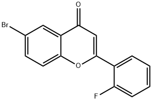 6-BROMO-2-(2-FLUOROPHENYL)-4H-CHROMEN-4-ONE 구조식 이미지