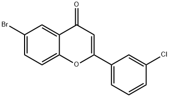 6-BROMO-2-(3-CHLOROPHENYL)-4H-CHROMEN-4-ONE 구조식 이미지