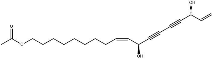 1-Acetoxy-9,17-octadecadiene-12,14-diyne-11,16-diol Structure