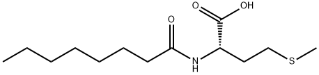 N-(1-oxooctyl)-DL-methionine 구조식 이미지