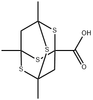 3,5,7-Trimethyl-2,4,6,8-tetrathiaadamantane-1-carboxylic acid Structure