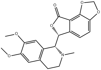 [R,(-)]-6-[(1R)-1,2,3,4-Tetrahydro-6,7-dimethoxy-2-methylisoquinolin-1-yl]furo[3,4-e]-1,3-benzodioxol-8(6H)-one 구조식 이미지