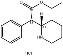 (αR,2R)-rel-α-페닐-2-피페리딘아세트산에틸에스테르염산염 구조식 이미지