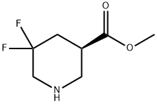 3-Piperidinecarboxylic acid, 5,5-difluoro-, methyl ester, (3R)- Structure