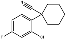 1-(2-클로로-4-플루오로페닐)시클로헥산카르보니트릴 구조식 이미지