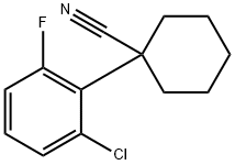 1-(2-CHLORO-6-FLUOROPHENYL)CYCLOHEXANECARBONITRILE, 97 Structure