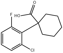 1-(2-CHLORO-6-FLUOROPHENYL)CYCLOHEXANECARBOXYLIC ACID, 97 Structure