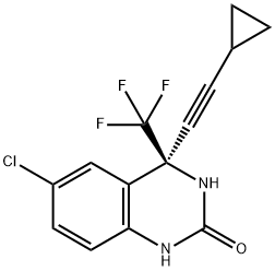 (4S)-6-CHLORO-4-(2-CYCLOPROPYLETHYNYL)-4-(TRIFLUOROMETHYL)-3,4-DIHYDROQUINAZOLIN-2(1H)-ONE Structure