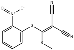 2-[(Methylthio)(2-nitrophenylthio)methylene]-malononitrile Structure