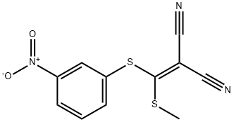2-[(메틸티오)(3-니트로페닐티오)메틸렌]-말로노니트릴 구조식 이미지