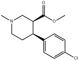 (3S,4S)-4-(4-chlorophenyl)-1-methylpiperidine-3-carboxylicacidmethylester 구조식 이미지