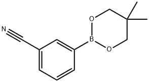 2-(3-시아노페닐)-5,5μ-디메틸-1,3,2-디옥사보리난 구조식 이미지