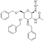 2-ACETAMIDO-3,4,6-TRI-O-BENZYL-2-DEOXY-BETA-D-GLUCOPYRANOSYL AZIDE Structure