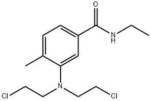 3-(Bis(2-chloroethyl)amino)-N-ethyl-p-toluamide Structure