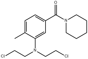 3-Bis(2-chloroethyl)amino-4-methylphenyl(1-piperidinyl) ketone Structure