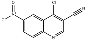 4-CHLORO-6-NITRO-QUINOLINE-3-CARBONITRILE
 Structure