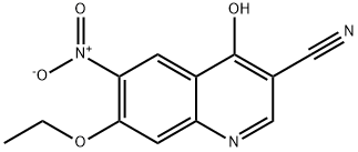 3-시아노-7-에톡시-4-하이드록시-6-니트로퀴놀린 구조식 이미지