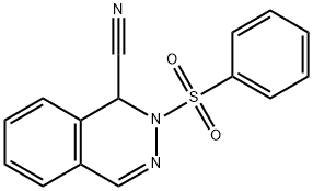 1,2-Dihydro-2-(phenylsulfonyl)-1-phthalazinecarbonitrile Structure