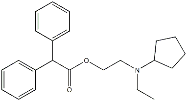 Diphenylacetic acid 2-[(2-cyclopentylethyl)amino]ethyl ester Structure