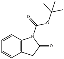 tert-butyl 2-oxo-2,3-dihydroindole-1-carboxylate 구조식 이미지