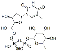 Thymidine-5'-diphosphate-L-rhamnose disodium salt Structure