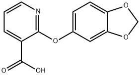 2-(1,3-BENZODIOXOL-5-YLOXY)니코틴산 구조식 이미지