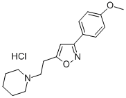 3-(p-메톡시페닐)-5-(2-피페리디노에틸)이속사졸염산염 구조식 이미지