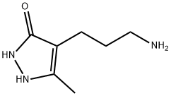 3H-Pyrazol-3-one,  4-(3-aminopropyl)-1,2-dihydro-5-methyl- 구조식 이미지