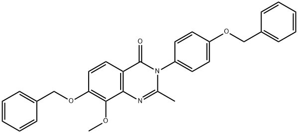 4(3H)-Quinazolinone,  8-methoxy-2-methyl-7-(phenylmethoxy)-3-[4-(phenylmethoxy)phenyl]- 구조식 이미지