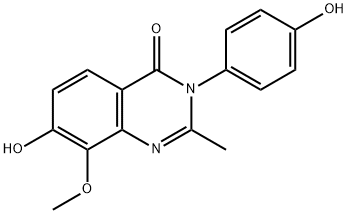 4(3H)-Quinazolinone,  7-hydroxy-3-(4-hydroxyphenyl)-8-methoxy-2-methyl- 구조식 이미지